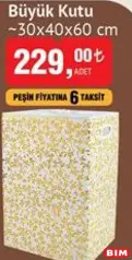 BÜYÜK KUTU 30X40X60 CM